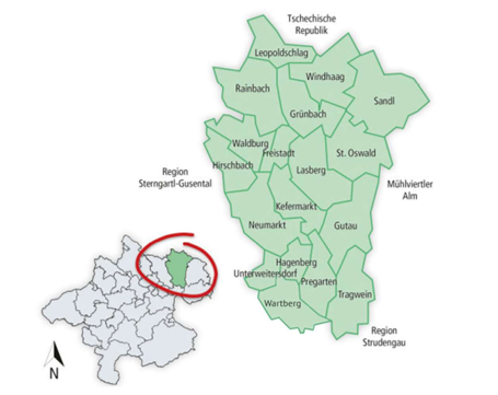 Kartendarstellung von Freistadt